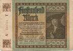 Deutschland Deutsches Reich 5000 Mark Geldschein Banknote, Kaufmann Imhof (Gemälde von Dürer) -
