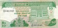 Mauritius 10 Rupees Geldschein Banknote -