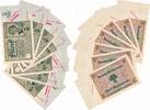 Deutschland Weimarer Republik 3. Reich Luxemburg 7x 5 Rentenmark, Seriendruck mit luxemburgischem Gemeinde-, Post-, Sparkassenstempel, KN 7Stellig Serie V -