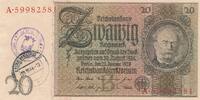 Deutschland Weimarer Republik 3. Reich Luxemburg 50 Reichsmark Reichsbanknote mit luxemburgischem Gemeinde-, Post-, Sparkassenstempel, KN 8Stellig Serie B/A -