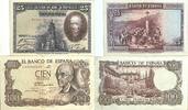 Spanien 25, 100 Pesetas 2 Stück Banknote -