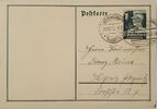AK Ansichtskarte, Postkarte, Ganzsache 31.12.1934 Deutschland, Drittes Reich Propaganda, von Wermsdorf nach Leipzig III