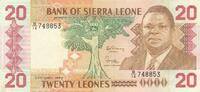 Sierra Leone 20 Leones Banknote -