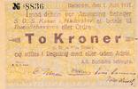 Dänemark 2 Kronen Kroner Banknote Haderslev -