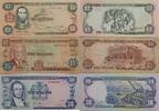 Jamaika 2, 5, 10 Dollars 3* Banknoten lot -