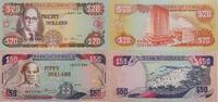 Jamaika 20, 50 Dollars Banknoten 2 Stück lot -