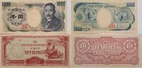 Japan, Burma 10, 1000 Yen Banknoten 2 Stück lot -