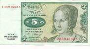 Deutschland BRD 5 Deutsche Mark DM Bundesbanknote B/S -