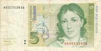 Deutschland BRD 5 Deutsche Mark DM Bundesbanknote A/S -
