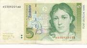 Deutschland BRD 5 Deutsche Mark DM Bundesbanknote A/A -