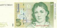 Deutschland BRD 5 Deutsche Mark DM Bundesbanknote A/A -