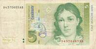 Deutschland BRD 5 Deutsche Mark DM Bundesbanknote D/A -