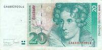 Deutschland BRD 20 Deutsche Mark DM Bundesbanknote GA/L -