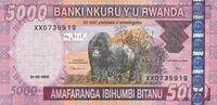 Ruanda Rwanda 500 Francs Banknote, replacement mit Prefix XX -