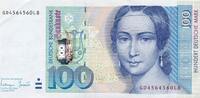 Deutschland BRD 100 DM Deutsche Mark Banknote, Bst.GD,Serie L, Clara Schumann -