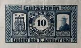 Deutschland, Deutsches Reich 10 Pfennig 1 x Notgeldschein, Stadt H.Käse, Hamburg -