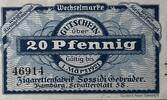 Deutschland, Deutsches Reich 20 Pfennig 1 x Notgeldschein, Hamburg, Zigarettenfabrik Sossidi Gebrüde -