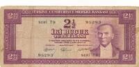 Türkei Türkiye 2 1/2 Lira Türk Lirasi 1955 Iki Bucuk Türk lirasi Türkiye... 65,00 EUR  plus 6,00 EUR verzending