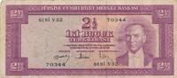 Türkei Türkiye 2 1/2 Lira Türk Lirasi 1957 Iki Bucuk Türk lirasi Türkiye... 50,00 EUR  plus 6,00 EUR verzending