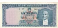 Türkei Türkiye 5 Lira Türk Lirasi 1961 Bes Türk lirasi Türkiye Cumhuriye... 95,00 EUR  plus 6,00 EUR verzending