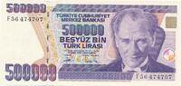 Türkei Türkiye 500000 Türk Lira Lirasi Besyüz bin Türk lirasi Türkiye Cumhuriyeti Kemal Atatürk 1930 -