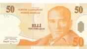 Türkei Türkiye 50 neu Türk Lira Lirasi 50 Yeni Türk lirasi Türkiye Cumhuriyeti Kemal Atatürk 1970 -