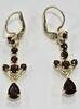 Goldschmuck Granatschmuck 14K 585er Gold Granat Ohrringe Granatohrringe Ohrschmuck -