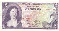 Kolumbien 2 Pesos Oro Banknote -
