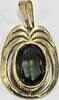 Goldschmuck 8 Karat 333er Gold Anhänger grüner Stein -