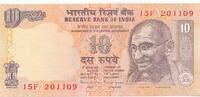 Indien 10 Rupees Banknote -