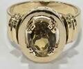 Goldschmuck Gelbgold vintage 14K 585 er Gold Ring mit Citrin Citrinring Goldring -