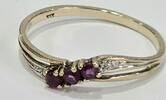 Goldschmuck bicolor 8K 333 er Gold Ring mit Rubin Rubinring Goldring -