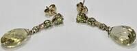 Goldschmuck Gelbgold Ohrschmuck 8K 333 er Gold Ohrringe mit Peridot und Citrin Ohrstecker Ohrhänger -