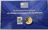 Uruguay KMS Kursmünzensatz Sonderprägung zur Fußball Weltmeisterschaft WM 2010 in Blister -