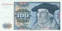 Deutschland BRD 100 Deutsche Mark DM Geldschein Deutsche Bundesbank Standardnote, Serie: NJ/S, Us. Pöhl/ Schlesinger -