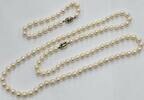 Goldschmuck Perlenschmuck Armband und Kette Akoya Perlen 585 14 Karat Gold Gold Perlencollier -