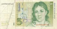 Deutschland 5 Deutsche Mark Banknote -