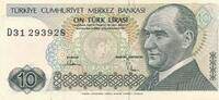 Türkei 10 Lira Banknote -