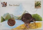 Neuseeland 10 Cents Münze und Briefmarke Numisbrief -