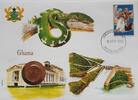Ghana 1/2 Penny Münze und Briefmarke Numisbrief -