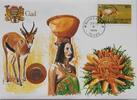 Tschad 1 Franc Münze und Briefmarke Numisbrief -