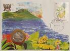 Sao Tome und Principee 10 Dobras Münze und Briefmarke Numisbrief -