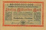 Deutsches Reich Deutschland Deutsche Reichsbahn 50 Milliarden Mark Notgeldschein Reichsbahndirektion Dresden -