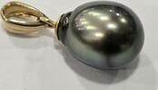 Goldschmuck Perlenschmuck Tahitiperle 14K 585 er Gold Tahiti Perle Perlenanhänger Anhänger -
