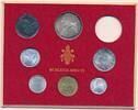 Vatikan Italien KMS Kursmünzensatz Papst PAUL VI, 7x Münzen, 1 Silbermünze 835er Silber -
