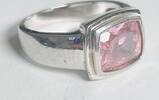 Silberschmuck 925er Silber Silberring lilafarbener Stein , Silberring -