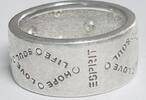Silberschmuck 925er Silber Esprit Silberring mit der Gravur Love, Hope, Life, Soul, Silberring -