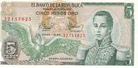 Kolumbien 5 Pesos Oro Banknote -