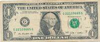 USA - Vereinigte Staaten v. Amerika $ 1 Dollar Banknote -