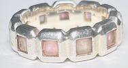 Silberschmuck 925er Silber ESPRIT Silberring mit pastellrosa Stein -